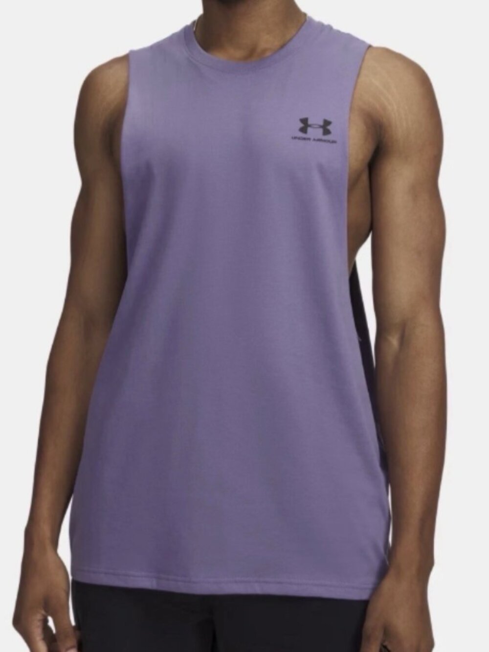 NWT Under Armour Cut Off Tank Top Mens XL Left Chest Logo 1329286-520 Athletic
